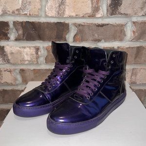 Purple Patten Leather Hightop Sneakers- From Paris